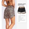 G Gradual Women’s 5″ High Waisted Swim Board Shorts Quick Dry UPF 50+ Swimming Beach Shorts for Women with Liner Pockets(Leopard)
