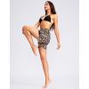 G Gradual Women’s 5″ High Waisted Swim Board Shorts Quick Dry UPF 50+ Swimming Beach Shorts for Women with Liner Pockets(Leopard)