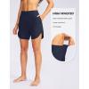 G Gradual Women’s 5″ High Waisted Swim Board Shorts Quick Dry UPF 50+ Swimming Beach Shorts for Women with Liner Pockets(Navy)