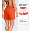 G Gradual Women’s 5″ High Waisted Swim Board Shorts Quick Dry UPF 50+ Swimming Beach Shorts for Women with Liner Pockets(Orange)