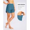G Gradual Women’s 5″ High Waisted Swim Board Shorts Quick Dry UPF 50+ Swimming Beach Shorts for Women with Liner Pockets(Petrol Blue)