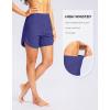 G Gradual Women’s 5″ High Waisted Swim Board Shorts Quick Dry UPF 50+ Swimming Beach Shorts for Women with Liner Pockets(Purple)