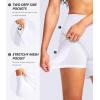 G Gradual Women’s 5″ High Waisted Swim Board Shorts Quick Dry UPF 50+ Swimming Beach Shorts for Women with Liner Pockets(White)
