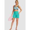 G Gradual Women’s 5″ High Waisted Swim Board Shorts with Phone Pockets UPF 50+ Quick Dry Beach Shorts for Women with Liner(Cyan)