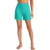 G Gradual Women’s 5″ High Waisted Swim Board Shorts with Phone Pockets UPF 50+ Quick Dry Beach Shorts for Women with Liner(Cyan)