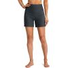 G Gradual Women’s 5″ High Waisted Swim Board Shorts with Phone Pockets UPF 50+ Quick Dry Beach Shorts for Women with Liner(Dark Grey)