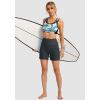 G Gradual Women’s 5″ High Waisted Swim Board Shorts with Phone Pockets UPF 50+ Quick Dry Beach Shorts for Women with Liner(Dark Grey)