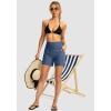 G Gradual Women’s 5″ High Waisted Swim Board Shorts with Phone Pockets UPF 50+ Quick Dry Beach Shorts for Women with Liner(Dusty Blue)