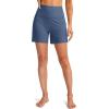 G Gradual Women’s 5″ High Waisted Swim Board Shorts with Phone Pockets UPF 50+ Quick Dry Beach Shorts for Women with Liner(Dusty Blue)
