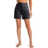 G Gradual Women’s 5″ High Waisted Swim Board Shorts with Phone Pockets UPF 50+ Quick Dry Beach Shorts for Women with Liner(Grey Camo)