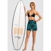 G Gradual Women’s 5″ High Waisted Swim Board Shorts with Phone Pockets UPF 50+ Quick Dry Beach Shorts for Women with Liner(Leaf)