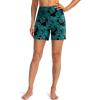 G Gradual Women’s 5″ High Waisted Swim Board Shorts with Phone Pockets UPF 50+ Quick Dry Beach Shorts for Women with Liner(Leaf)