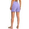 G Gradual Women’s 5″ High Waisted Swim Board Shorts with Phone Pockets UPF 50+ Quick Dry Beach Shorts for Women with Liner(Light Purple)