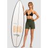 G Gradual Women’s 5″ High Waisted Swim Board Shorts with Phone Pockets UPF 50+ Quick Dry Beach Shorts for Women with Liner(Olive)