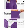 G Gradual Women’s 5″ High Waisted Swim Board Shorts with Phone Pockets UPF 50+ Quick Dry Beach Shorts for Women with Liner(Purple)