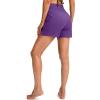 G Gradual Women’s 5″ High Waisted Swim Board Shorts with Phone Pockets UPF 50+ Quick Dry Beach Shorts for Women with Liner(Purple)