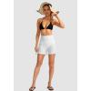 G Gradual Women’s 5″ High Waisted Swim Board Shorts with Phone Pockets UPF 50+ Quick Dry Beach Shorts for Women with Liner(White)