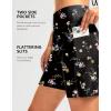 G Gradual Women’s 7″ Long Swim Board Shorts High Waisted Quick Dry Beach Swimming Shorts for Women with Liner Pockets(Black Floral)