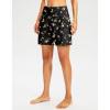 G Gradual Women’s 7″ Long Swim Board Shorts High Waisted Quick Dry Beach Swimming Shorts for Women with Liner Pockets(Black Floral)
