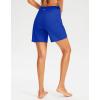 G Gradual Women’s 7″ Long Swim Board Shorts High Waisted Quick Dry Beach Swimming Shorts for Women with Liner Pockets(Blue)