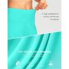 G Gradual Women’s 7″ Long Swim Board Shorts High Waisted Quick Dry Beach Swimming Shorts for Women with Liner Pockets(Cyan)