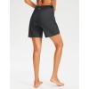 G Gradual Women’s 7″ Long Swim Board Shorts High Waisted Quick Dry Beach Swimming Shorts for Women with Liner Pockets(Dark Grey)