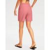 G Gradual Women’s 7″ Long Swim Board Shorts High Waisted Quick Dry Beach Swimming Shorts for Women with Liner Pockets(Hyper Pink)