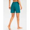 G Gradual Women’s 7″ Long Swim Board Shorts High Waisted Quick Dry Beach Swimming Shorts for Women with Liner Pockets(Lake Blue)