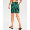 G Gradual Women’s 7″ Long Swim Board Shorts High Waisted Quick Dry Beach Swimming Shorts for Women with Liner Pockets(Leaf)