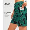 G Gradual Women’s 7″ Long Swim Board Shorts High Waisted Quick Dry Beach Swimming Shorts for Women with Liner Pockets(Leaf)
