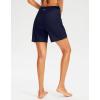 G Gradual Women’s 7″ Long Swim Board Shorts High Waisted Quick Dry Beach Swimming Shorts for Women with Liner Pockets(Navy)