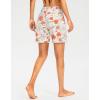 G Gradual Women’s 7″ Long Swim Board Shorts High Waisted Quick Dry Beach Swimming Shorts for Women with Liner Pockets(Orange Flower)