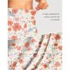 G Gradual Women’s 7″ Long Swim Board Shorts High Waisted Quick Dry Beach Swimming Shorts for Women with Liner Pockets(Orange Flower)