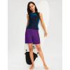G Gradual Women’s 7″ Long Swim Board Shorts High Waisted Quick Dry Beach Swimming Shorts for Women with Liner Pockets(Purple)