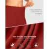 G Gradual Women’s 7″ Long Swim Board Shorts High Waisted Quick Dry Beach Swimming Shorts for Women with Liner Pockets(Red)