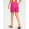 G Gradual Women’s 7″ Long Swim Board Shorts High Waisted Quick Dry Beach Swimming Shorts for Women with Liner Pockets(Rosy)
