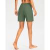 G Gradual Women’s 7″ Long Swim Board Shorts High Waisted Quick Dry Beach Swimming Shorts for Women with Liner Pockets(Sage)