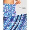 G Gradual Women’s 7″ Long Swim Board Shorts High Waisted Quick Dry Beach Swimming Shorts for Women with Liner Pockets(Sun Flower)