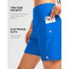 G Gradual Women’s 7″ Long Swim Board Shorts High Waisted Quick Dry Beach Swimming Shorts for Women with Liner Pockets(Vivid Blue)
