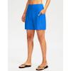 G Gradual Women’s 7″ Long Swim Board Shorts High Waisted Quick Dry Beach Swimming Shorts for Women with Liner Pockets(Vivid Blue)
