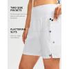 G Gradual Women’s 7″ Long Swim Board Shorts High Waisted Quick Dry Beach Swimming Shorts for Women with Liner Pockets(White)