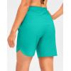 G Gradual Women’s 7″ Quick Dry High Waisted Swim Board Shorts with Zipper Pockets UPF 50+ Beach Shorts for Women with Liner(Aqua)