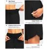 G Gradual Women’s 7″ Quick Dry High Waisted Swim Board Shorts with Zipper Pockets UPF 50+ Beach Shorts for Women with Liner(Black)
