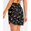 G Gradual Women’s 7″ Quick Dry High Waisted Swim Board Shorts with Zipper Pockets UPF 50+ Beach Shorts for Women with Liner(Black Floral)