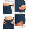 G Gradual Women’s 7″ Quick Dry High Waisted Swim Board Shorts with Zipper Pockets UPF 50+ Beach Shorts for Women with Liner(Blue)