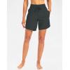 G Gradual Women’s 7″ Quick Dry High Waisted Swim Board Shorts with Zipper Pockets UPF 50+ Beach Shorts for Women with Liner(Dark Grey)