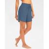 G Gradual Women’s 7″ Quick Dry High Waisted Swim Board Shorts with Zipper Pockets UPF 50+ Beach Shorts for Women with Liner(Dusty Blue)
