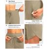 G Gradual Women’s 7″ Quick Dry High Waisted Swim Board Shorts with Zipper Pockets UPF 50+ Beach Shorts for Women with Liner(Khaki)