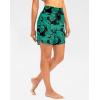 G Gradual Women’s 7″ Quick Dry High Waisted Swim Board Shorts with Zipper Pockets UPF 50+ Beach Shorts for Women with Liner(Leaf)