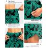 G Gradual Women’s 7″ Quick Dry High Waisted Swim Board Shorts with Zipper Pockets UPF 50+ Beach Shorts for Women with Liner(Leaf)